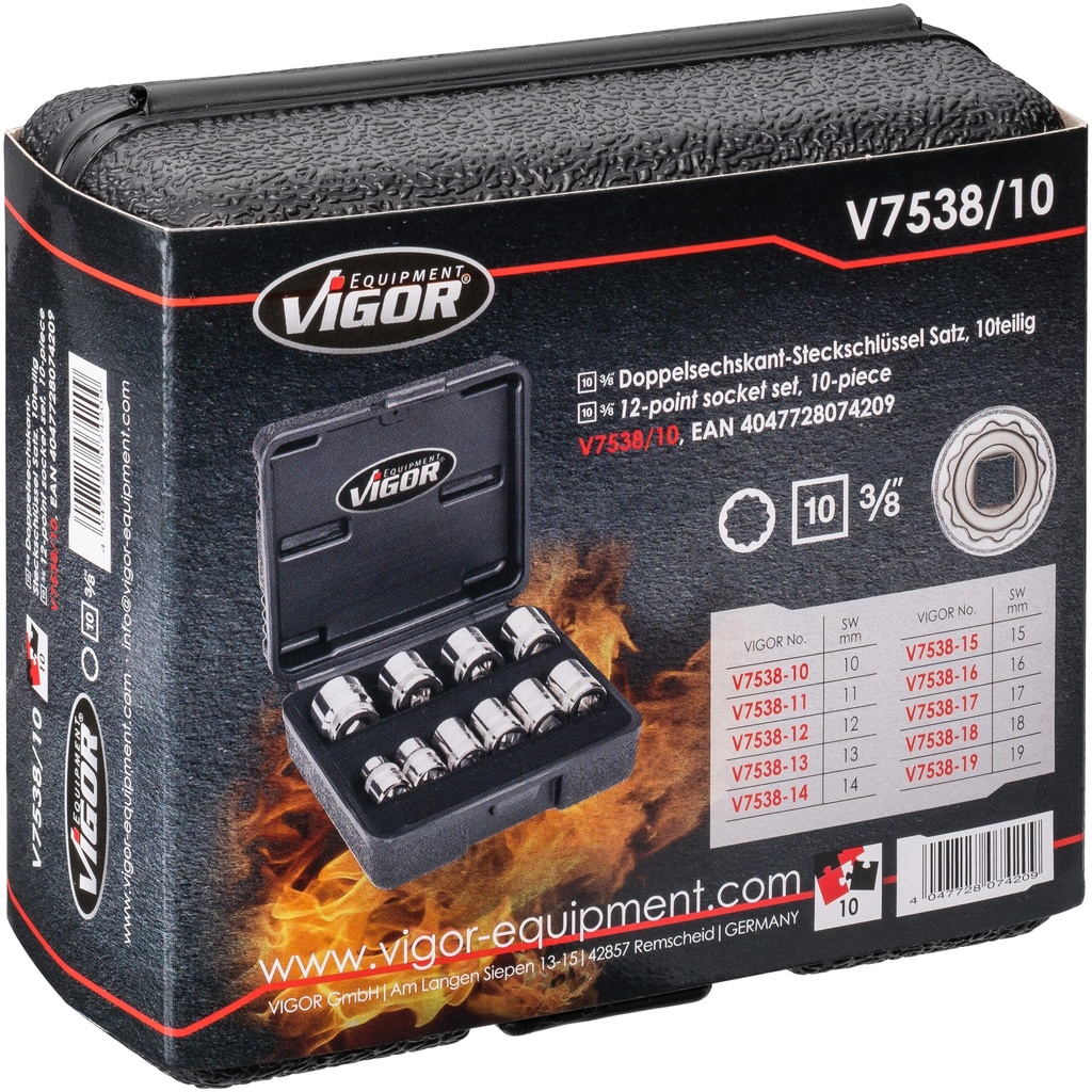 Socket set V7538/10, VIGOR (4)