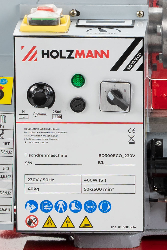 metal lathe (ED300ECO_230V, HOLZMANN) (2)