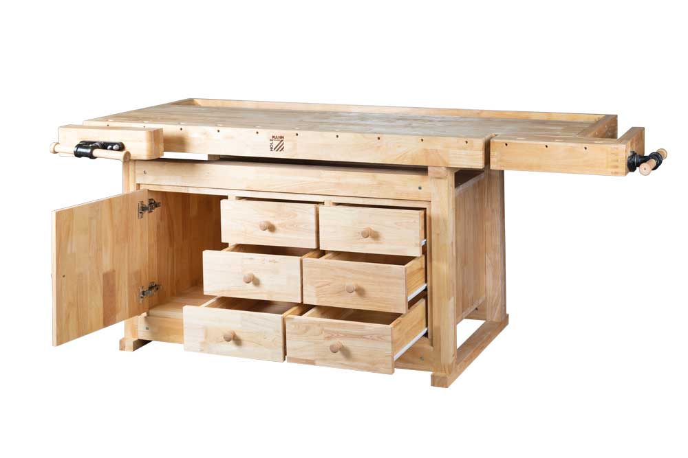 work bench with cabinet & clamping jaws  (2)