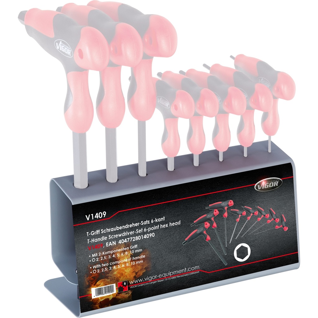 Screwdriver set ∙ T-handle V1409, VIGOR (6)