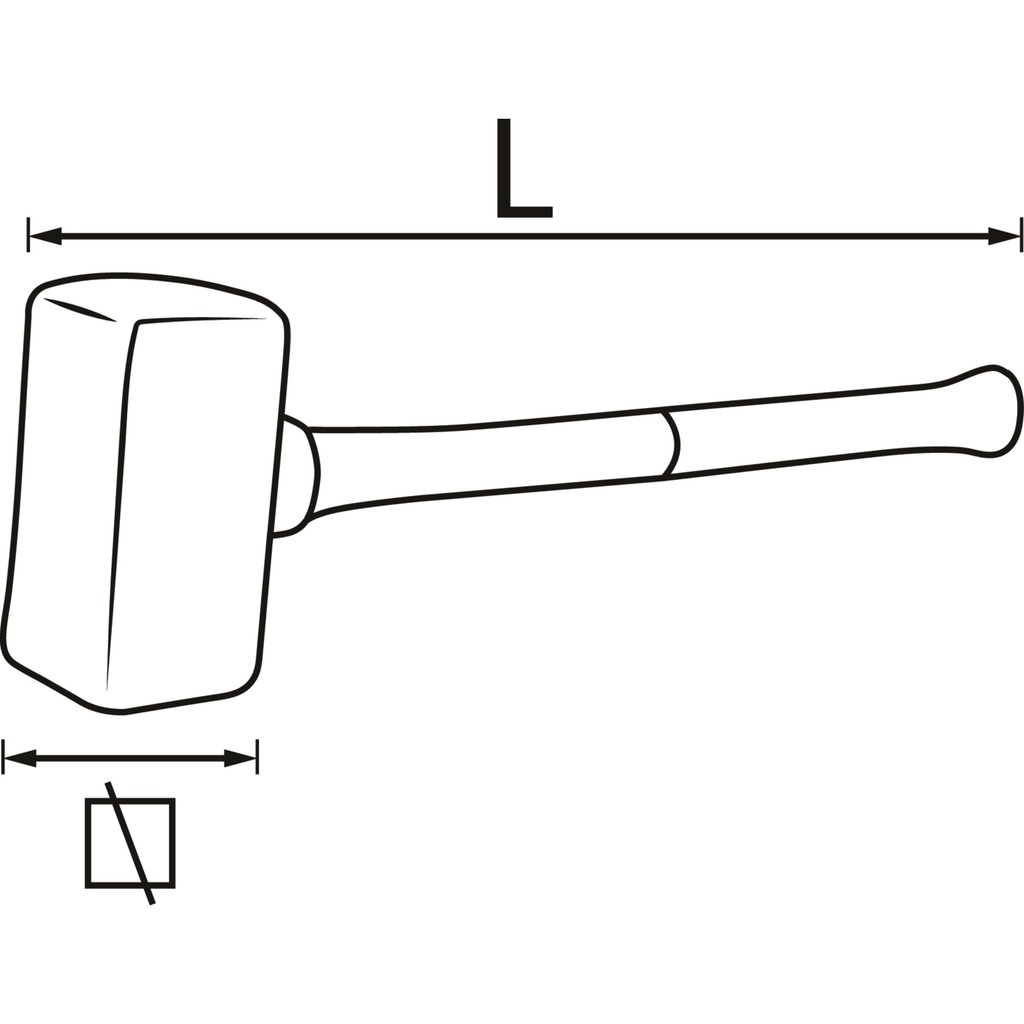 Rubber hammer V2234, VIGOR (2)