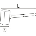 Rubber hammer V2235, VIGOR (2)