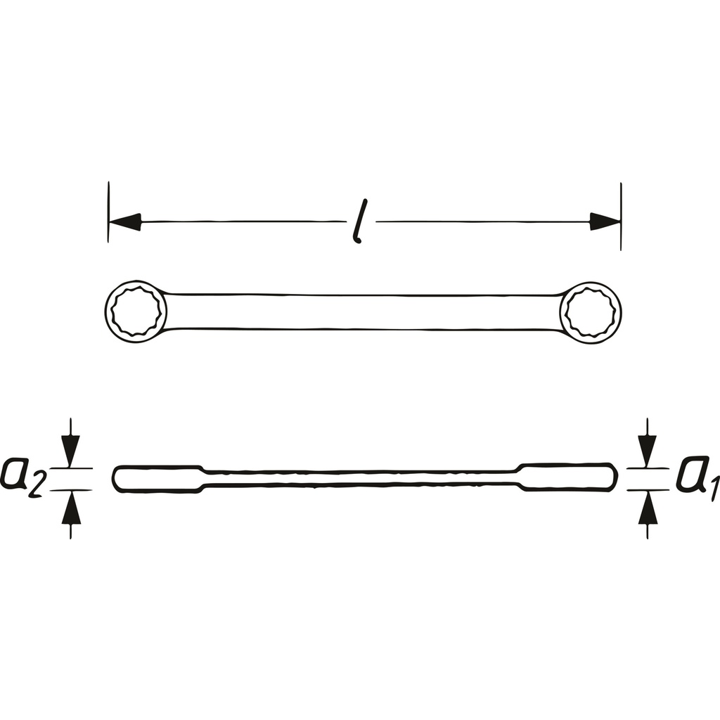 Double ratcheting box-end wrench V3607,  (2)