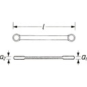 Double ratcheting box-end wrench V3607,  (2)