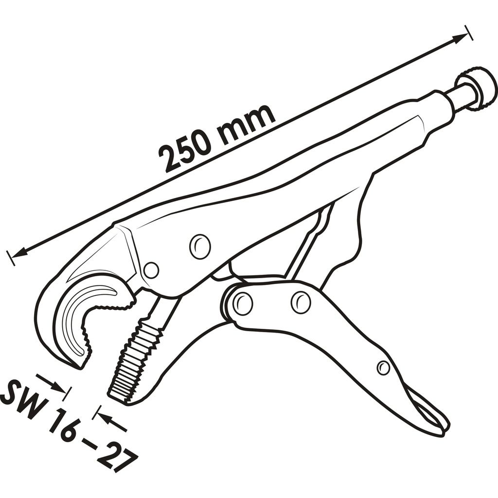 Grip pliers with curved jaws V3739, VIGO (2)