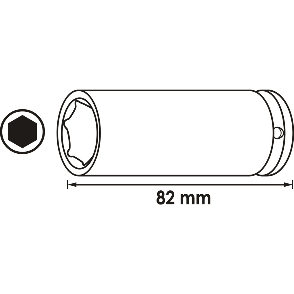 Impact wrench socket ∙ long V5550L-10, V (2)