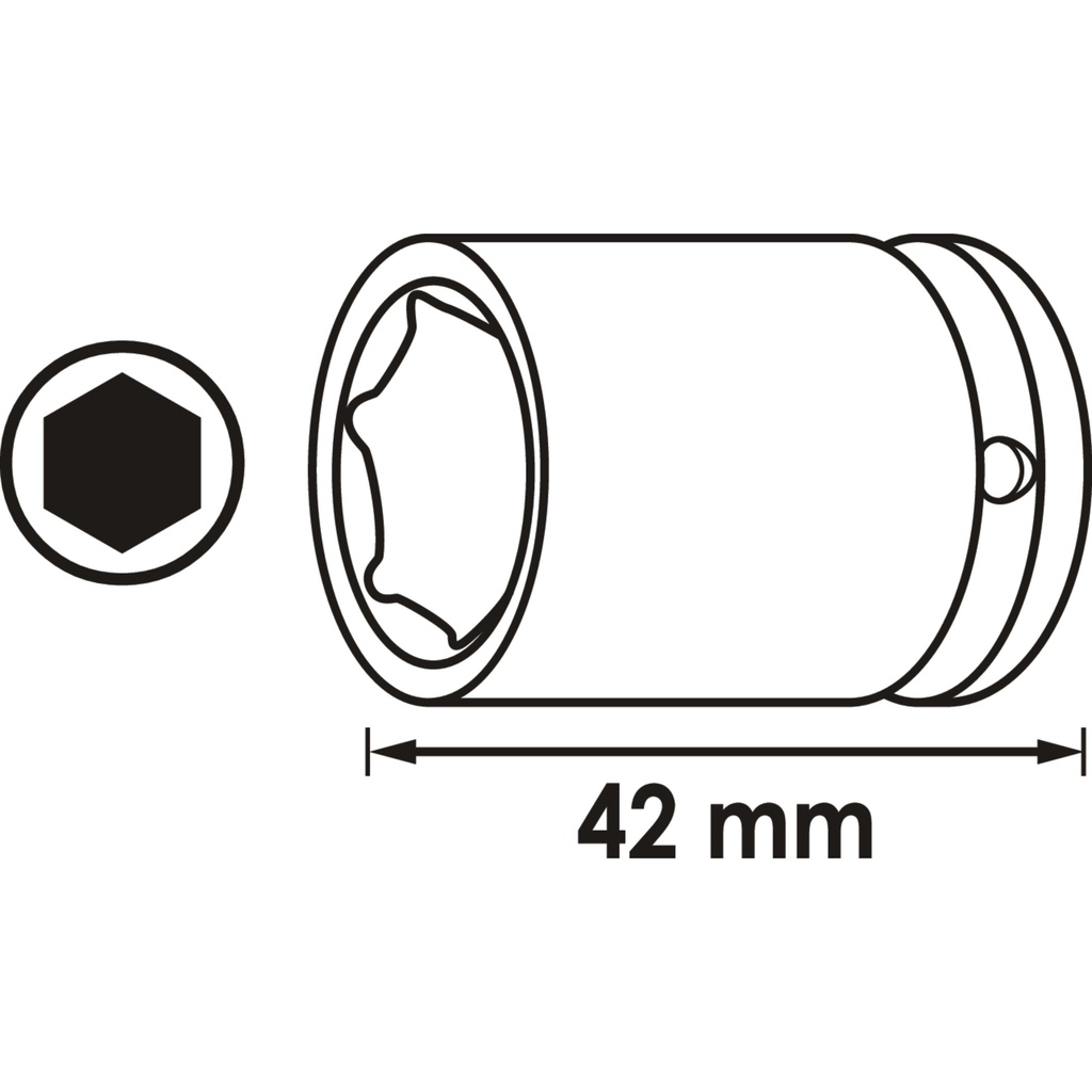 Impact wrench socket ∙ short V5550S-14,  (2)
