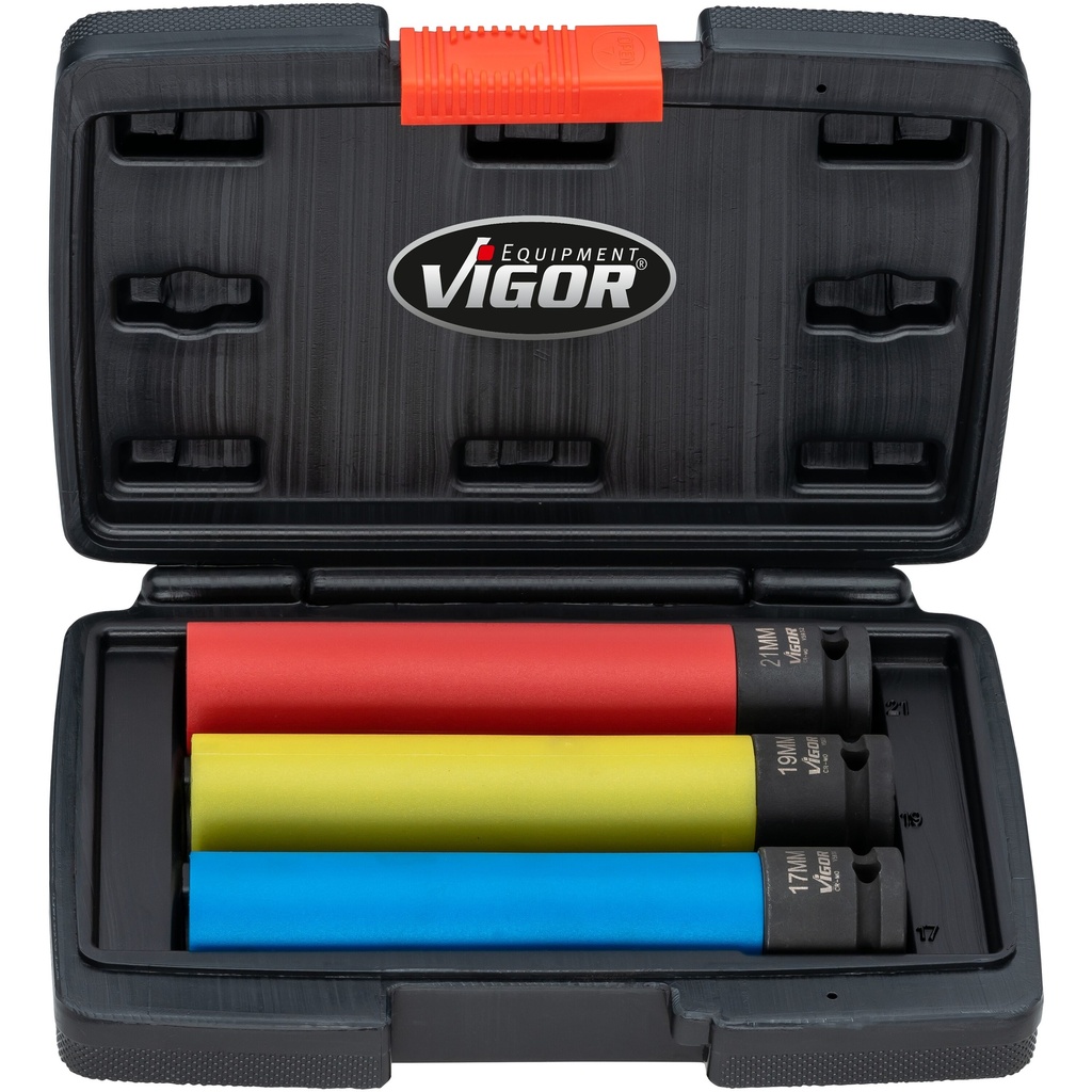 Impact socket set ∙ extra long V5933/3,  (2)