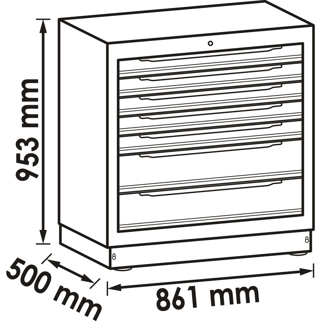 Drawer lower cabinet ∙ 7 drawers V6000-0 (2)