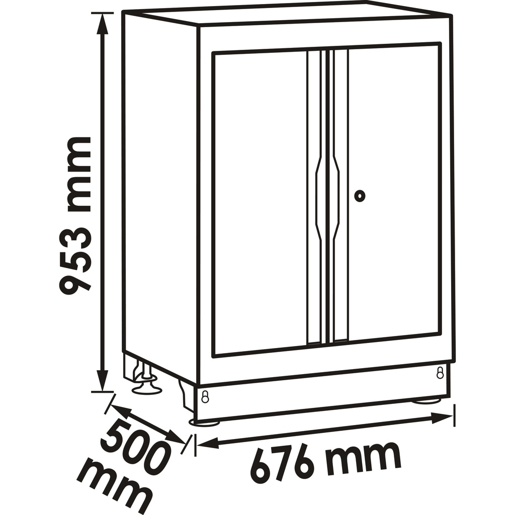 Lower cabinet with double-hinged door V6 (2)