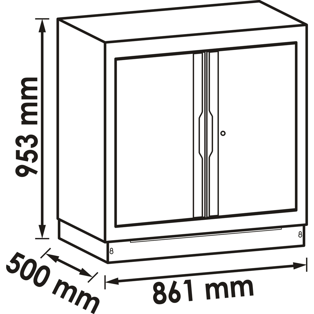 Lower cabinet with double-hinged door V6 (2)