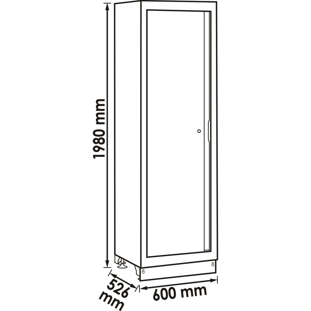Cabinet with single-hinged door ∙ high V (2)