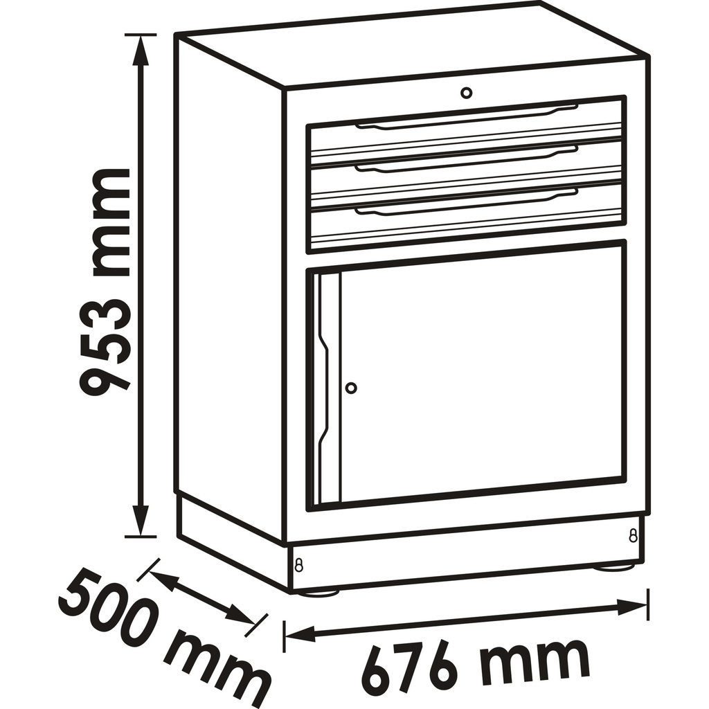 Drawer lower cabinet ∙ 3 drawers V6000-0 (2)