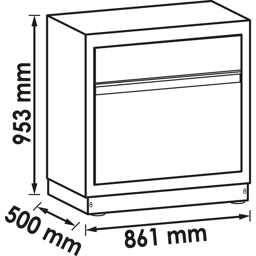 Lower cabinet for waste V6000-033XL, VIG (2)