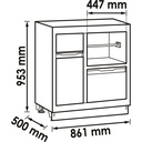Multipurpose lower cabinet V6000-035XL,  (2)