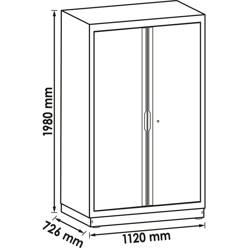 Cabinet with double-hinged door ∙ high ∙ (2)