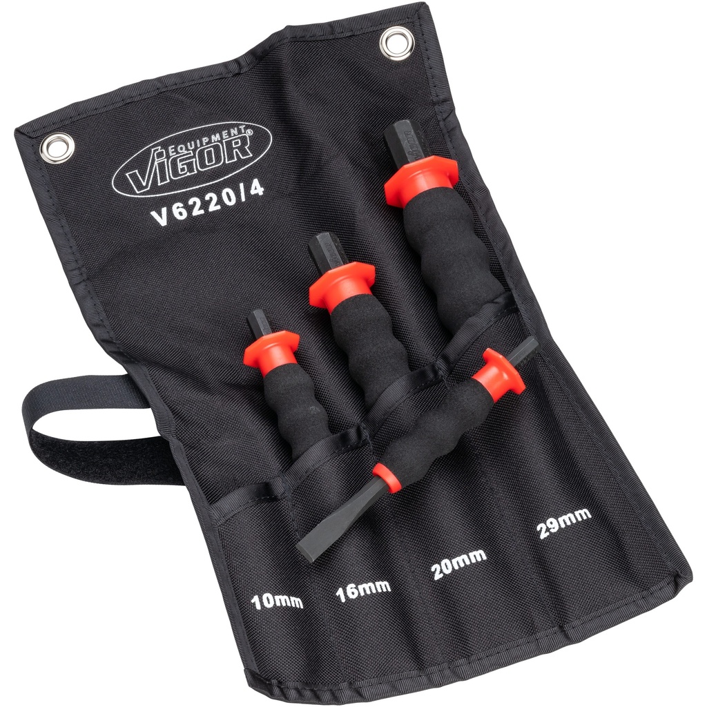 Flat chisel set V6220/4, VIGOR (2)