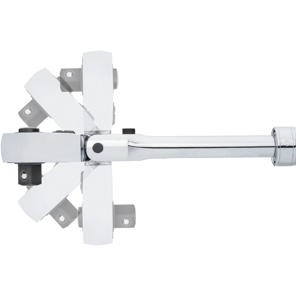 Telescopic reversible ratchet with hinge (4)
