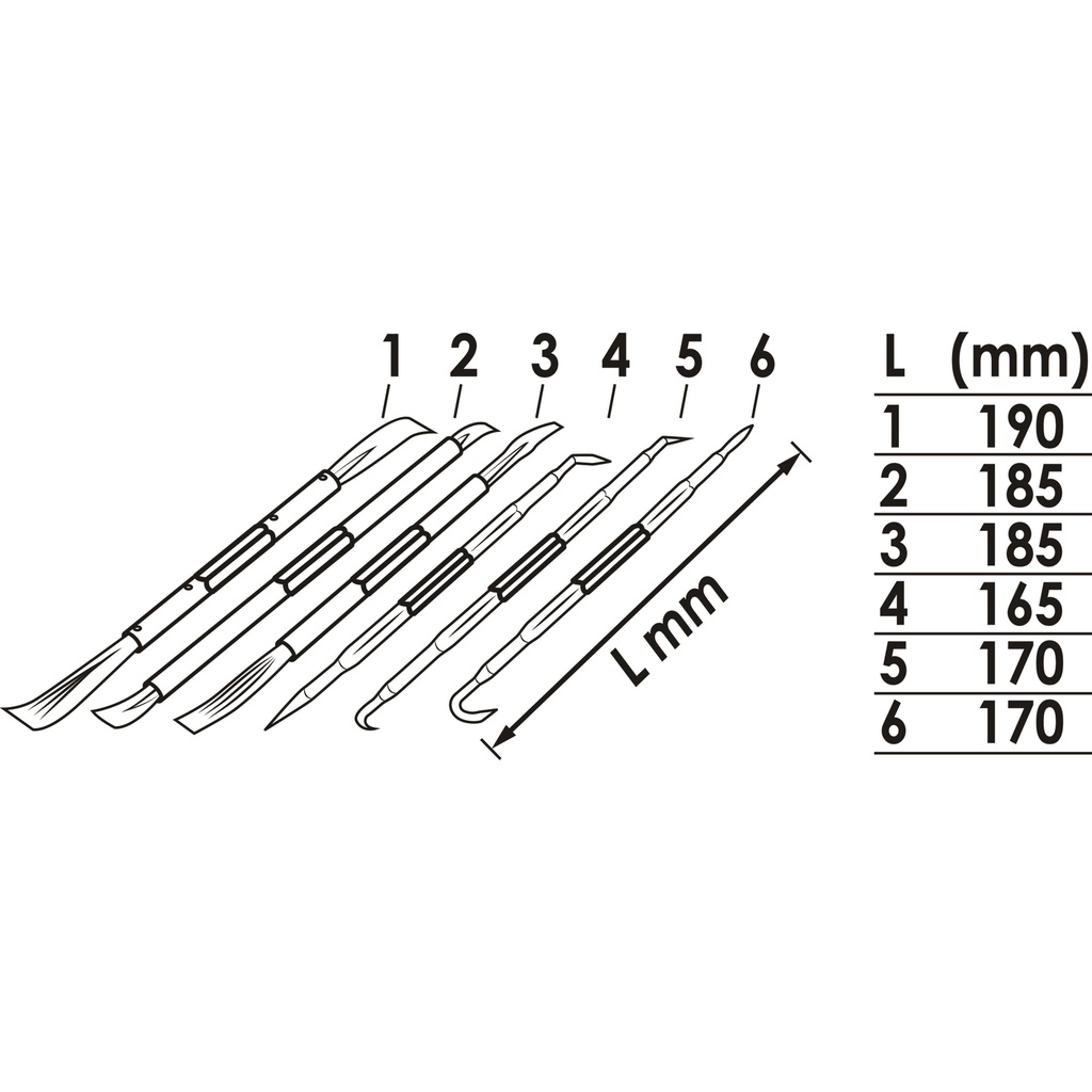 Mini removal lever set V6952, VIGOR (2)