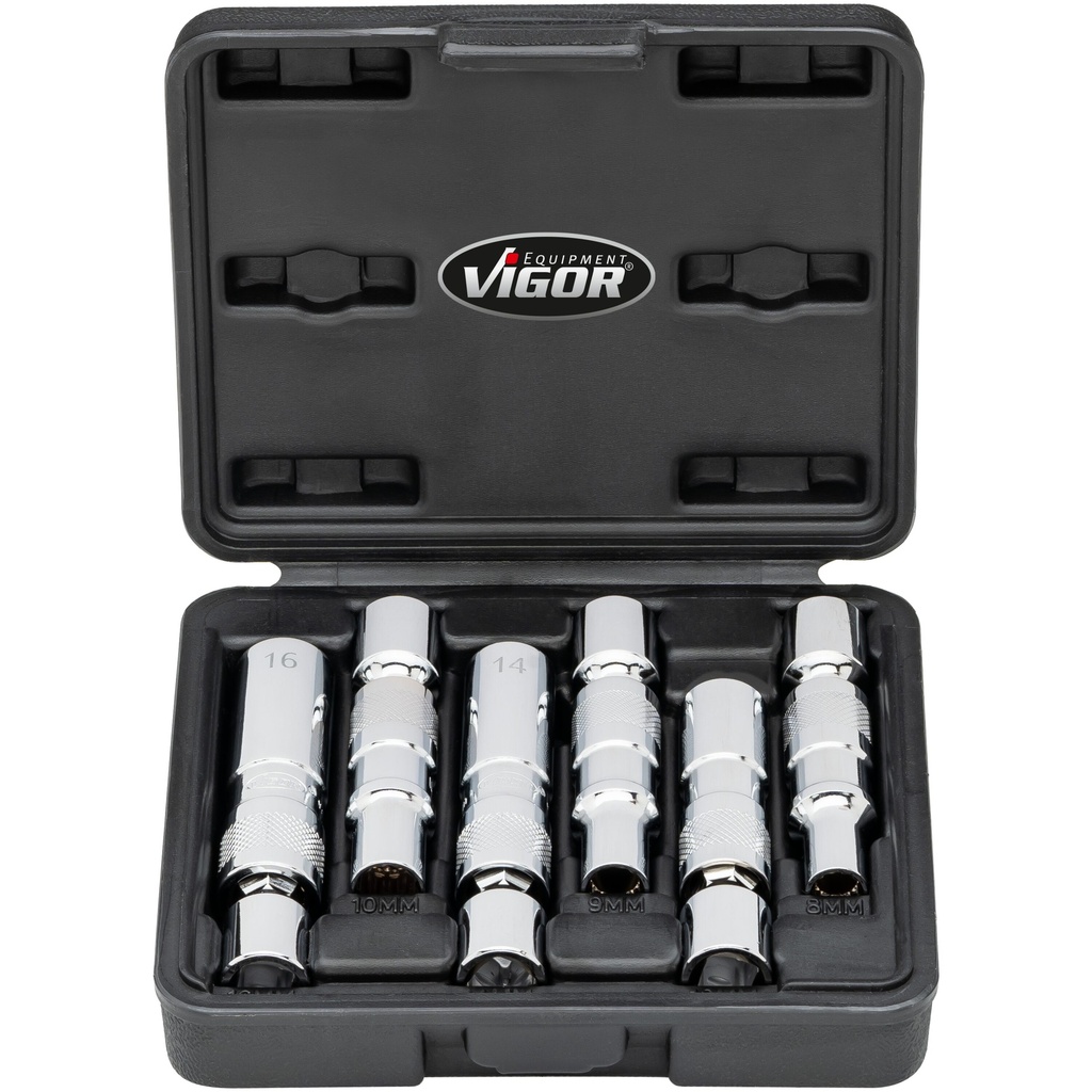 Glow plug extractor set V7016/6, VIGOR (5)