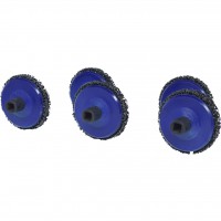 Ratų stebulių valymo diskų rinkinys Ø 105 mm su laikikliu, 5 vnt. (100.4037, KS TOOLS)