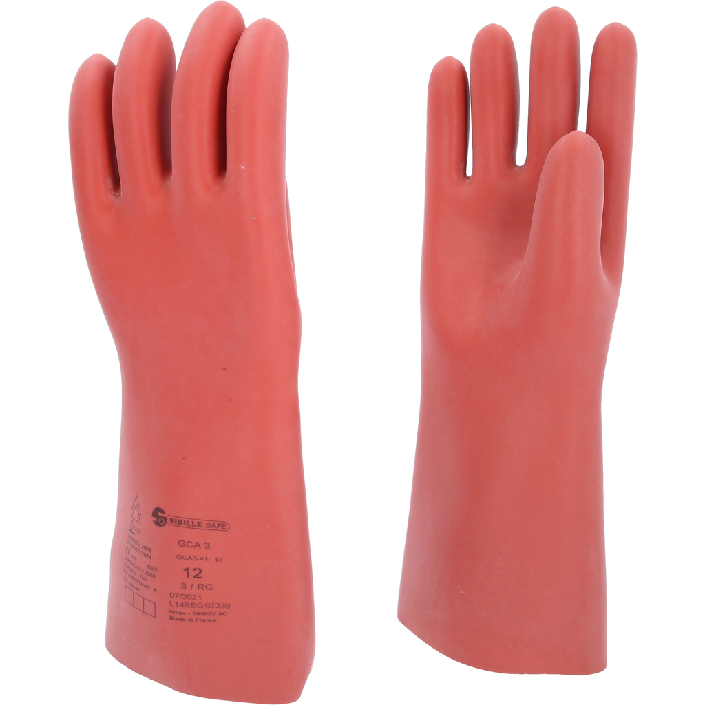 Glove for electricians with protective insulation, size 12, red (117.0015, KS TOOLS)