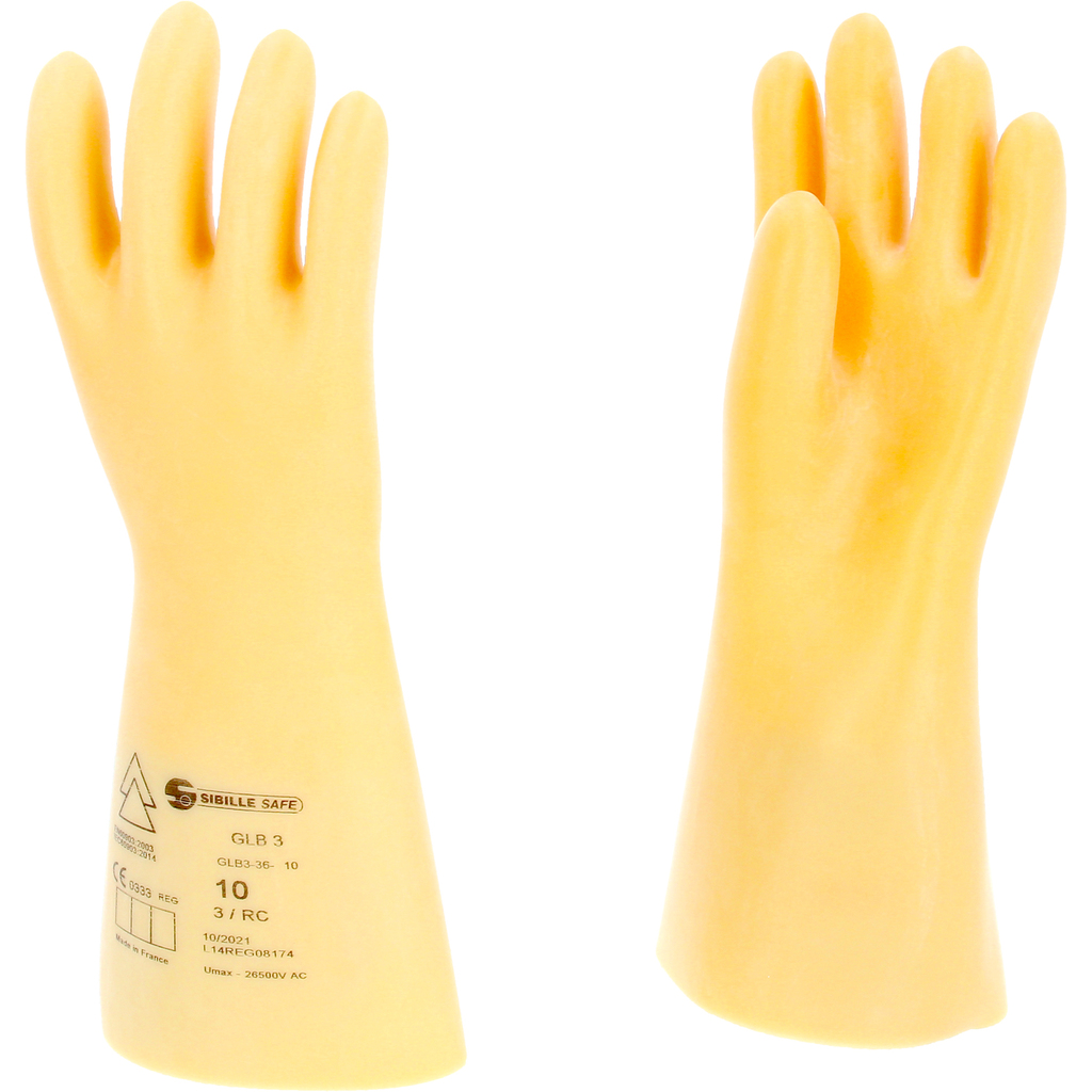 Glove for electricians with protective insulation, size 10, white (117.0060, KS TOOLS)