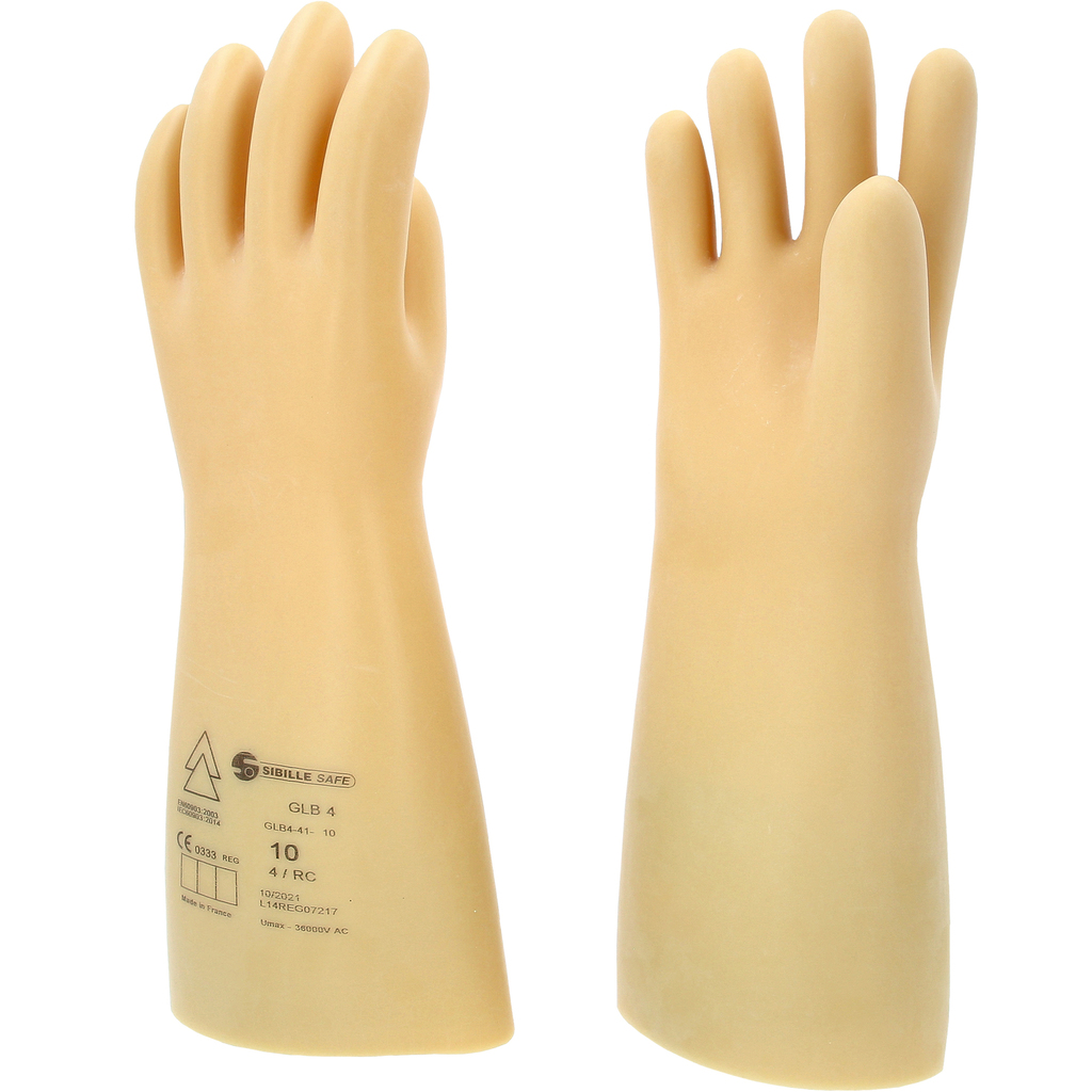 Glove for electricians with protective insulation, size 10, white (117.0063, KS TOOLS)