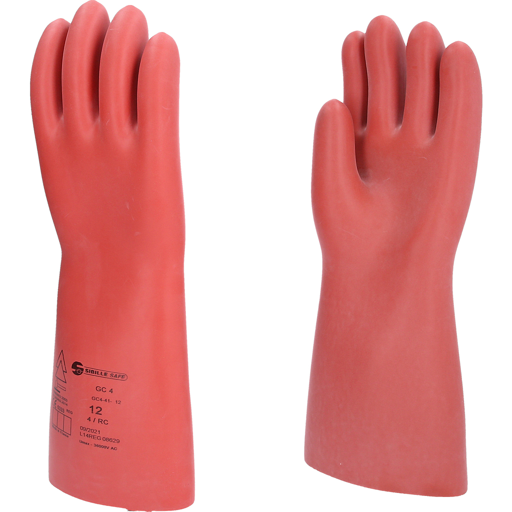 Glove for electricians with protective insulation, size 12, red (117.0083, KS TOOLS)