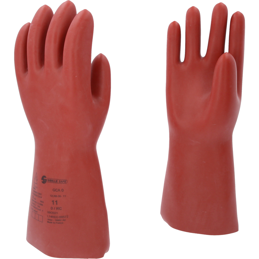 Glove for electricians with protective insulation, size 11, red (117.0088, KS TOOLS)