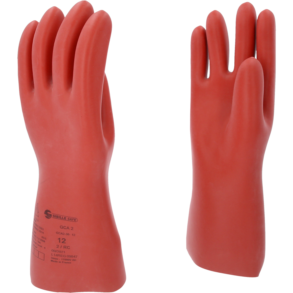 Glove for electricians with protective insulation, size 12, red (117.0095, KS TOOLS)