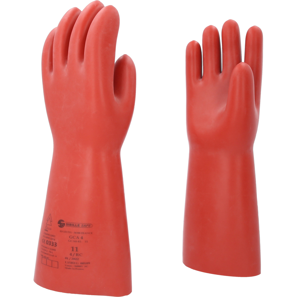 Glove for electricians with protective insulation, size 11, red (117.0100, KS TOOLS)