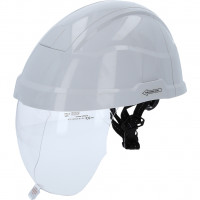 Protective hard hat with face shield, white (117.0118, KS TOOLS)