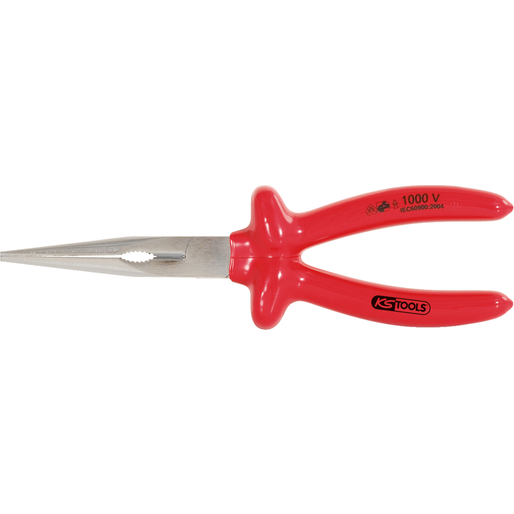 VDE ilgosios replės, tiesios, ERGOTORQUE, 200 mm (117.1291, KS TOOLS)