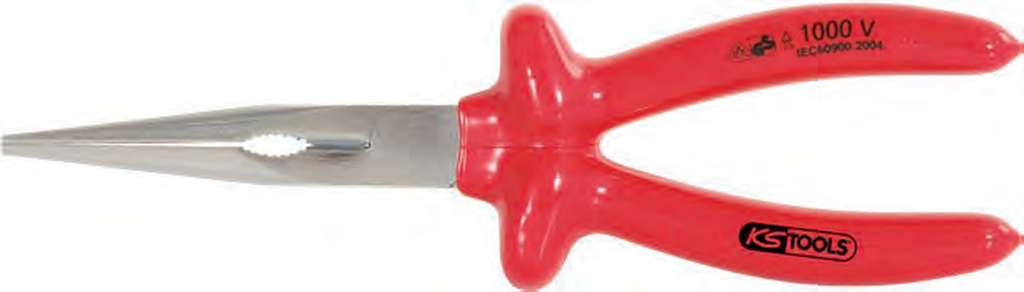 1000 V VDE ilgosios replės, tiesios, 160 mm (117.1293, KS TOOLS)