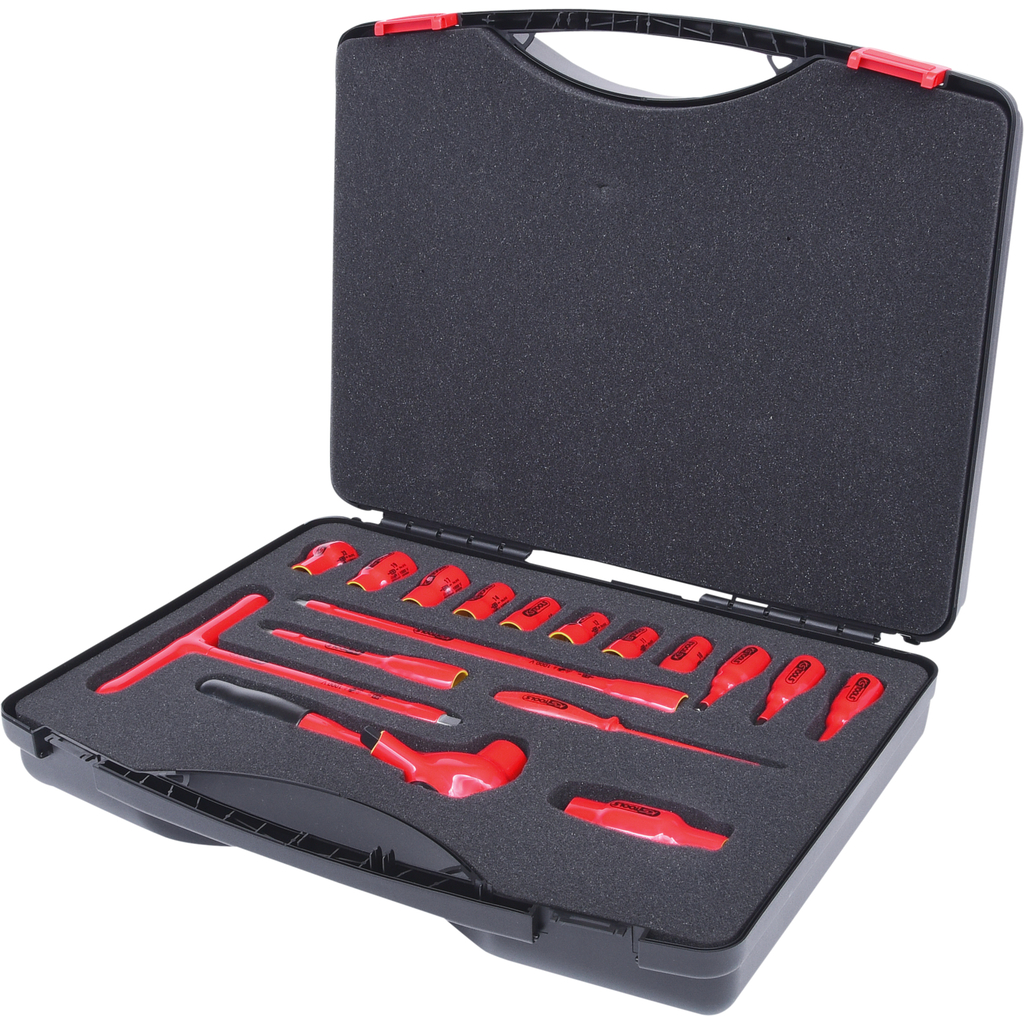 Insulated socket wrench set, 16pcs, 3/8" (117.1850, KS TOOLS)