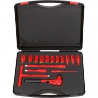 Insulated socket wrench set, 16pcs, 1/2" (117.1860, KS TOOLS)