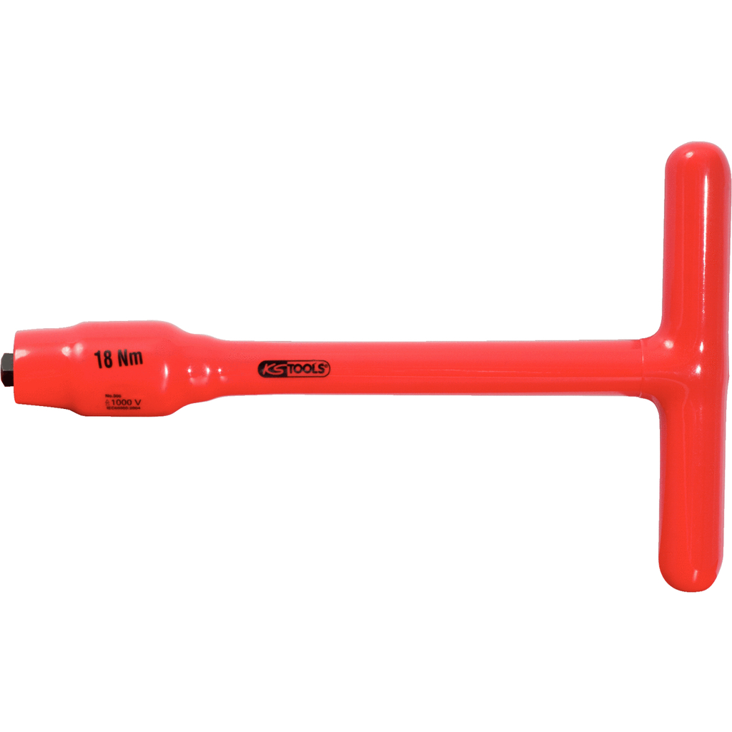 Izoliuotas T formos rankenos sukimo momento ribotuvas VDE 3/8", 0–18 Nm (117.3807, KS TOOLS)