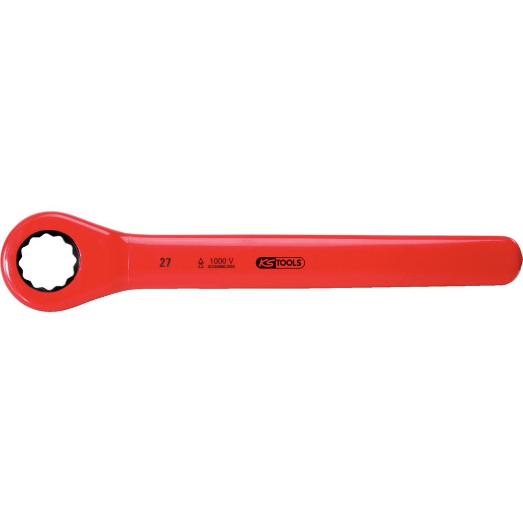 Izoliuotas žiedinis raktas su terkšle VDE, 34 mm (117.4230, KS TOOLS)