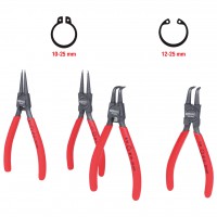 Circlip pliers set, 4 pcs, 12-25 mm (119.2050, KS TOOLS)