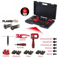 FLAREFIX 1 universalus stabdžių vamzdelių bortavimo rinkinys su hidrauliniu špindeliu, 16 vnt. (122.1290, KS TOOLS)