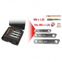 Thread repair set 16pcs, M9x1.25 (brake caliper guide bolts) (122.1300, KS TOOLS)