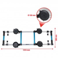 Keturgubas vakuuminis keltuvas stiklams, 100 kg (140.1009, KS TOOLS)