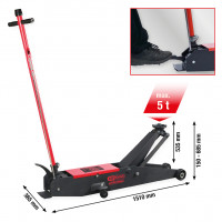 performance hydraulic steel jack,5000kg, lifting height: 150 – 685 mm (160.1060, KS TOOLS)
