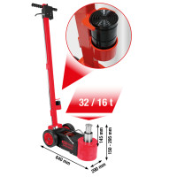 Performance air hydraulic jack, 32/16 t (160.1075, KS TOOLS)