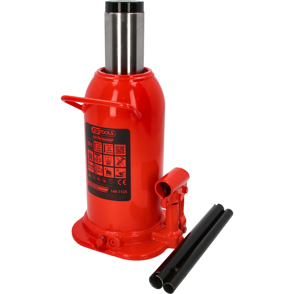 performance hydraulic bottle jack, 30000 kg, lifting height: 275 – 440 mm (160.1125, KS TOOLS)