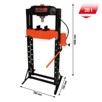 Hidraulinis dirbtuvių presas, 20 000 kg (160.1150, KS TOOLS)