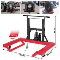 Hidraulinis ratų keltuvas, 700 kg (160.1200, KS TOOLS)