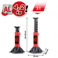 Aliumininis atraminis stovas, 3000 kg, pora (160.1240, KS TOOLS)