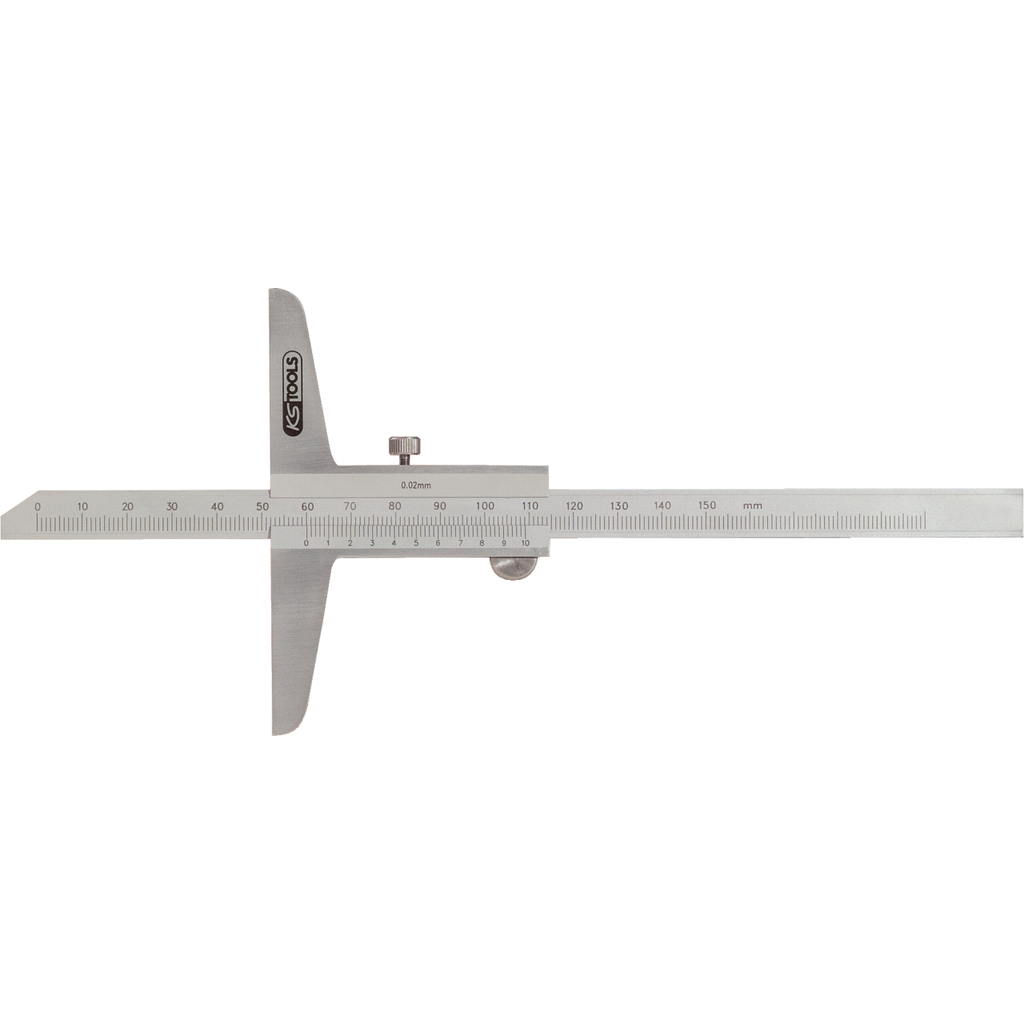 Dziļuma mērītājs, 0-300 mm, h = 100 mm (300.0574, KS TOOLS)